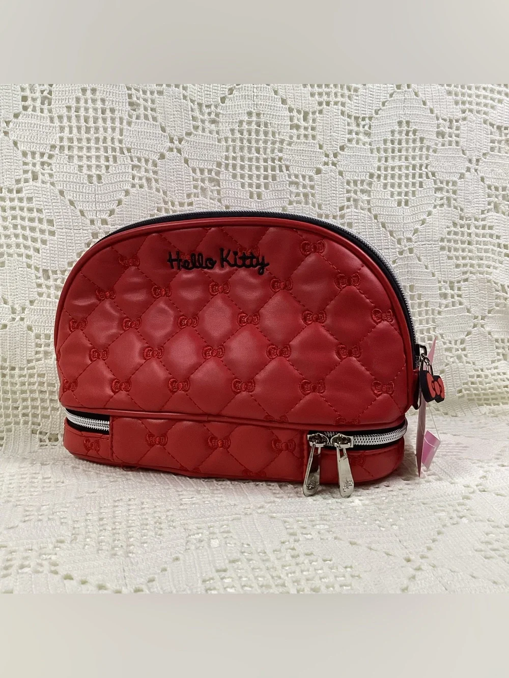 Hello Kitty Quilted Red Impressions Cosmetic Case